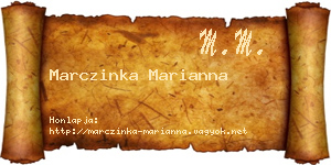 Marczinka Marianna névjegykártya